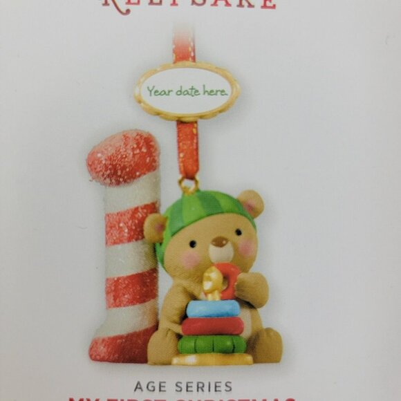 Hallmark Other - Hallmark Ornament My First Christmas Child's Age Series bear 2013 1 1st New